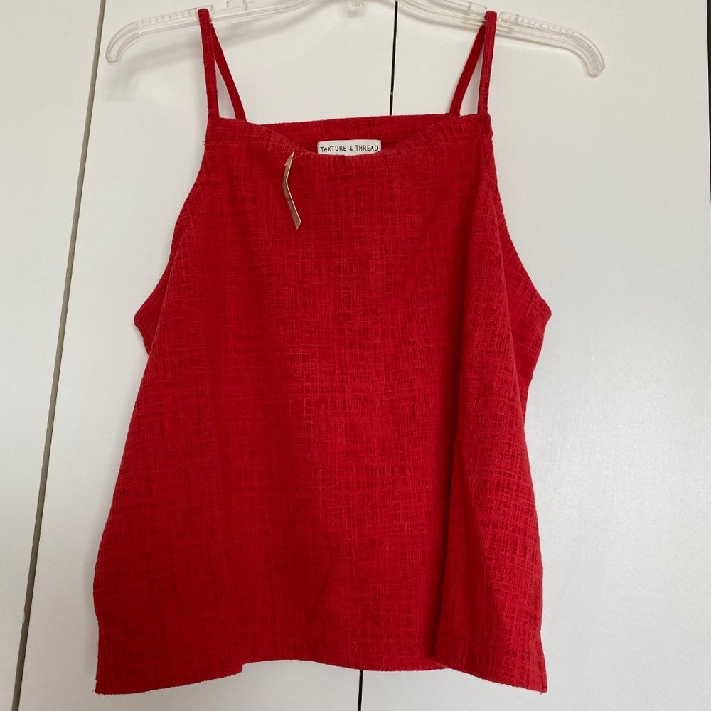 [NWT] Madewell Apron Top in Bright Red - Picture 7 of 8
